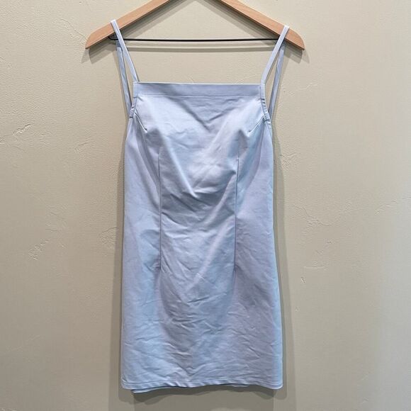 Superdown Light Blue Open Back Mini Dress - Size Medium - Picture 1 of 7